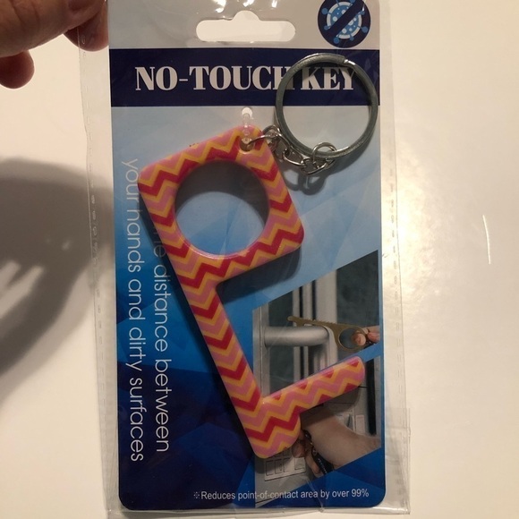 5/$10 New! No touch key Pink and Yellow Conveniently attaches to your key ring - Picture 3 of 3